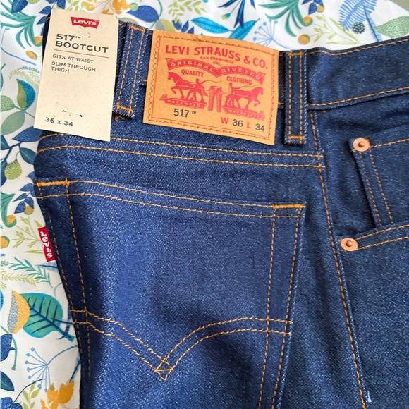 Levi's Slim Black and Blue Jeans Classic Boot cut style 517&527, size 36*34 - Picture 5 of 11